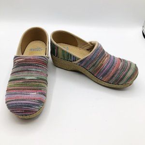 Dansko Multicolor Striped Mules